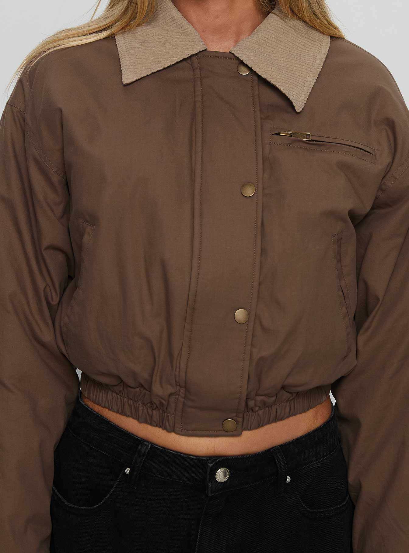 Fateful Collared Jacket Brown