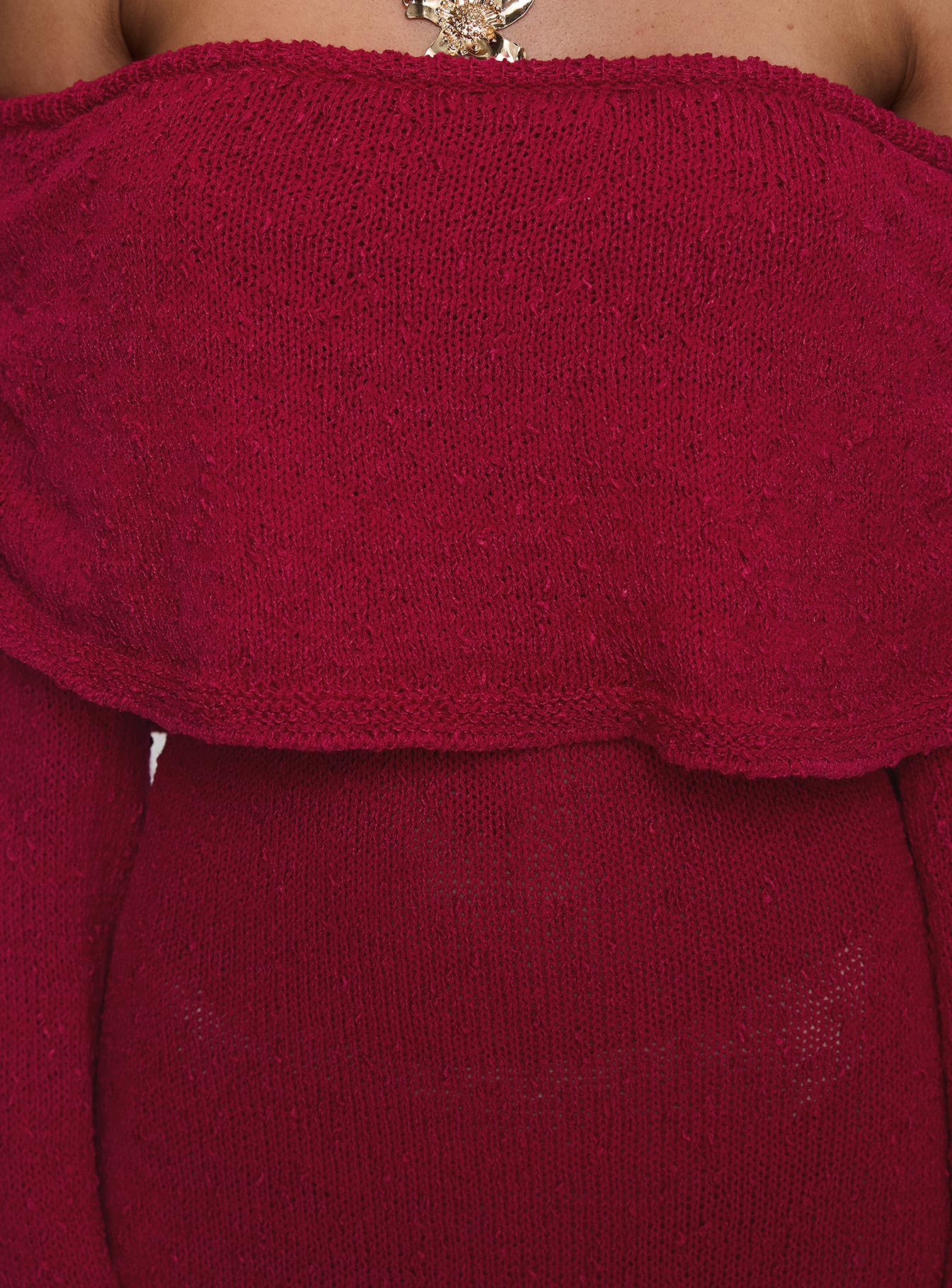 Aleyah Long Sleeve Maxi Dress Burgundy