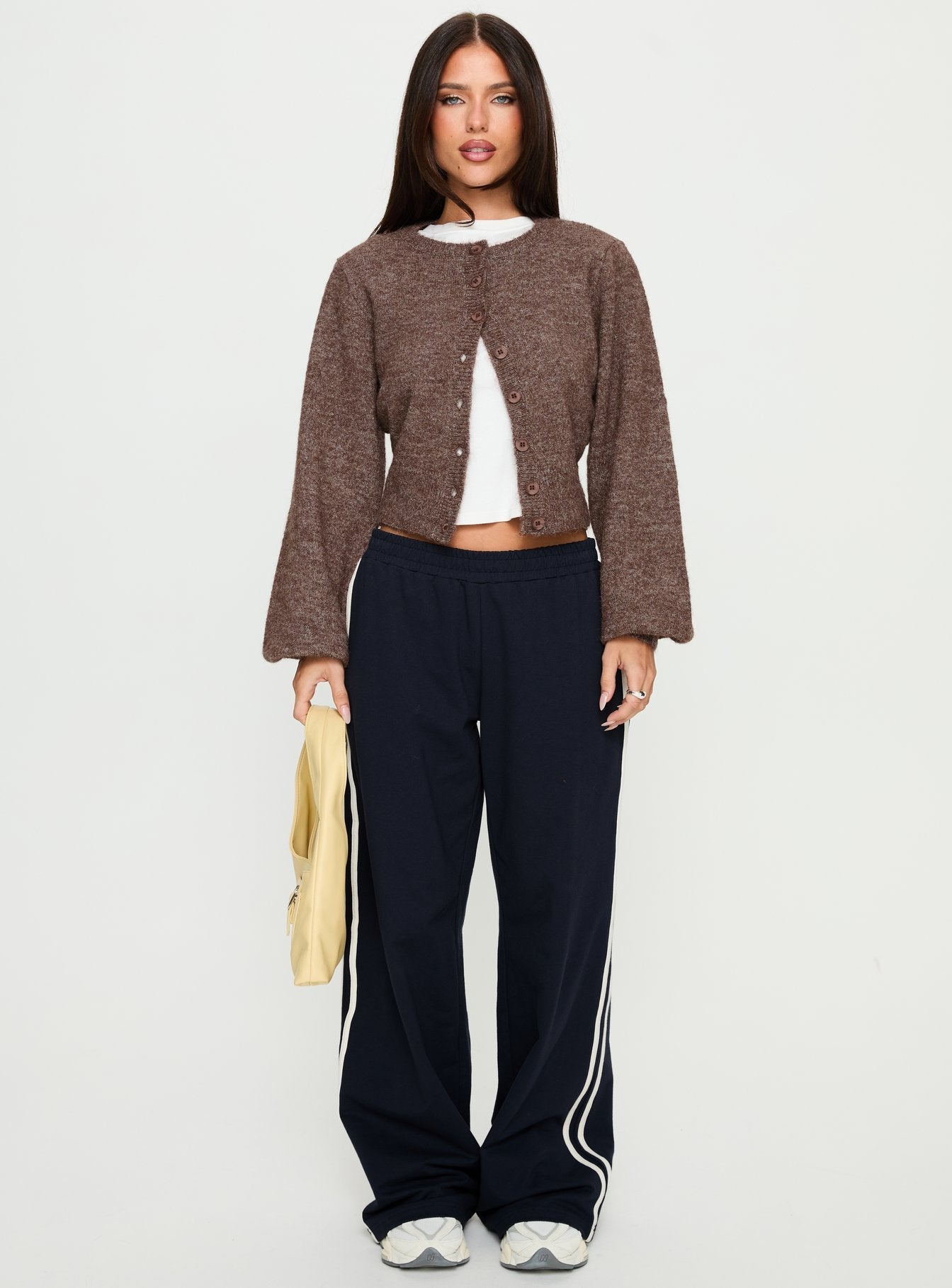 Dawsen Button Down Cardigan Brown