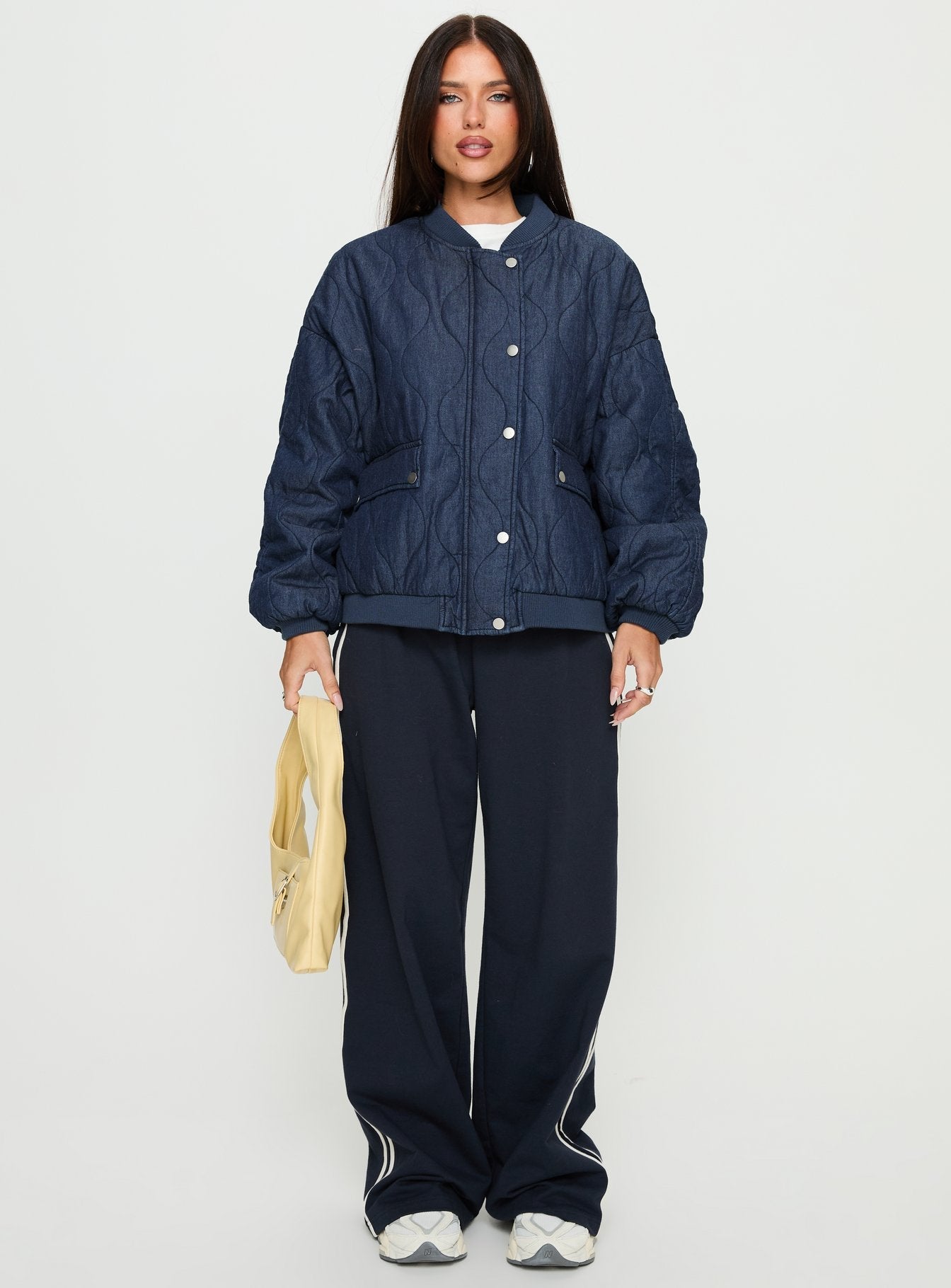 Stick Season Quilted Jacket Navy