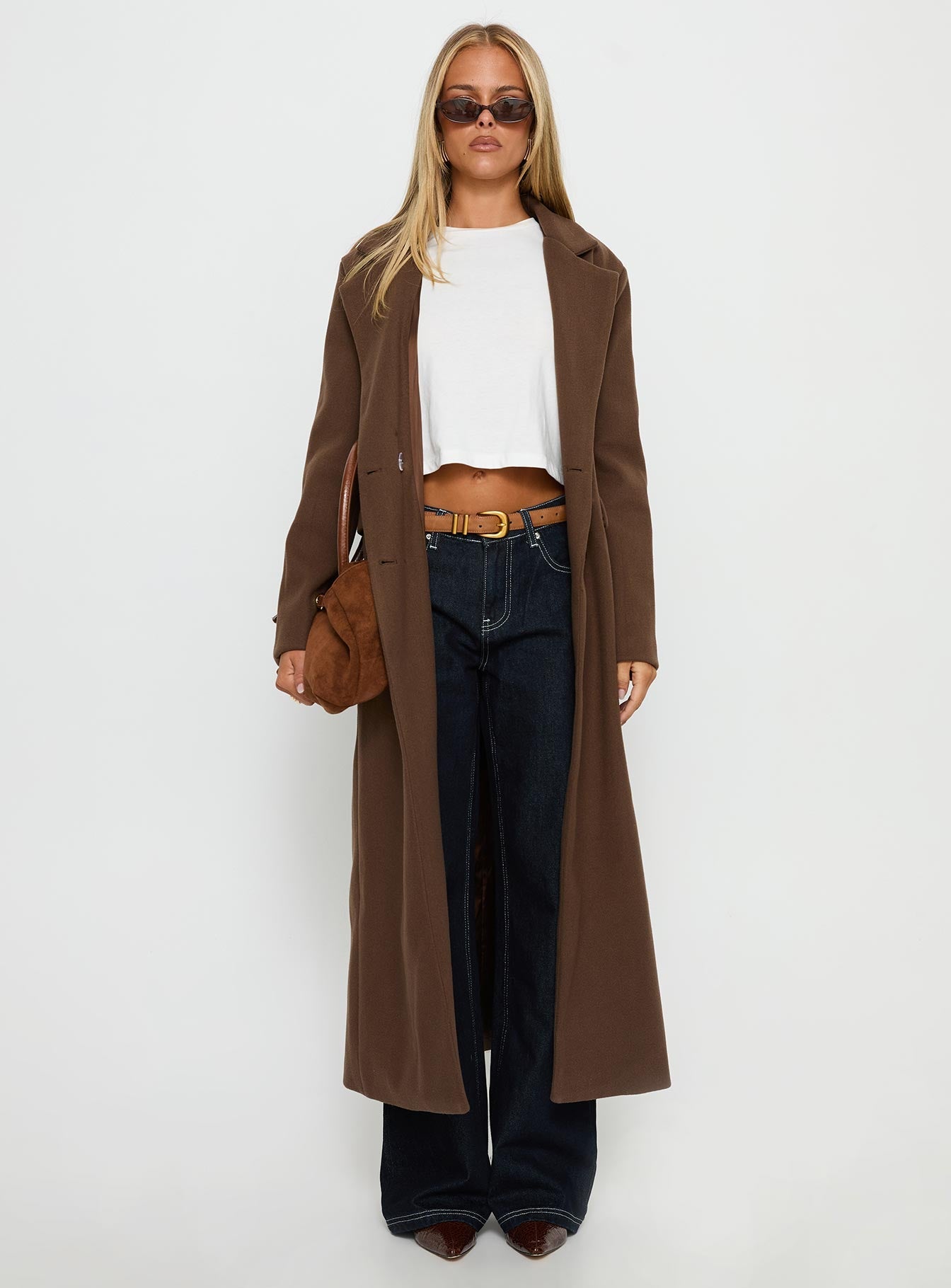 Lovergirl Longline Coat Brown