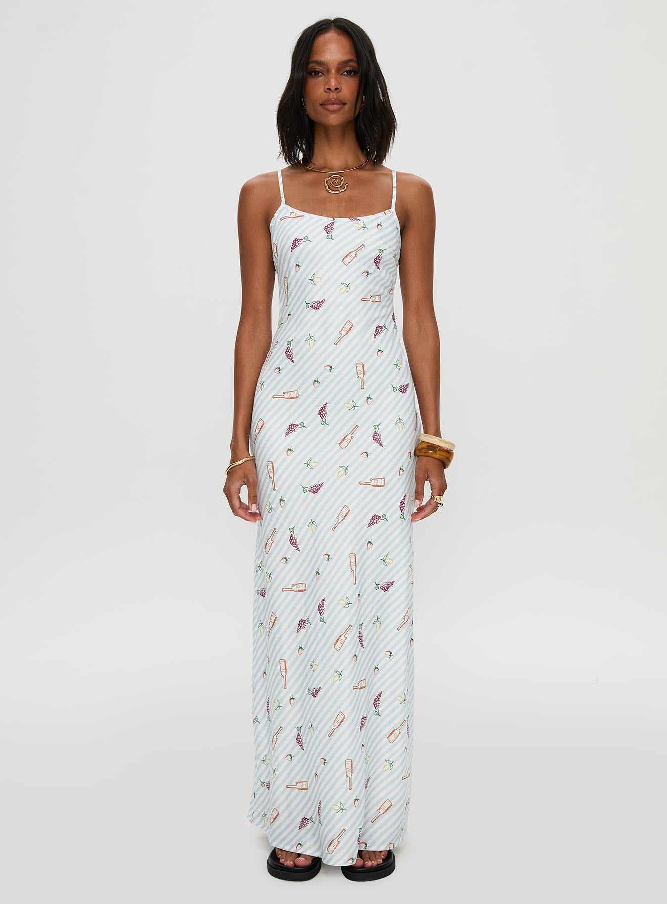 Charcuterie Maxi Dress Blue