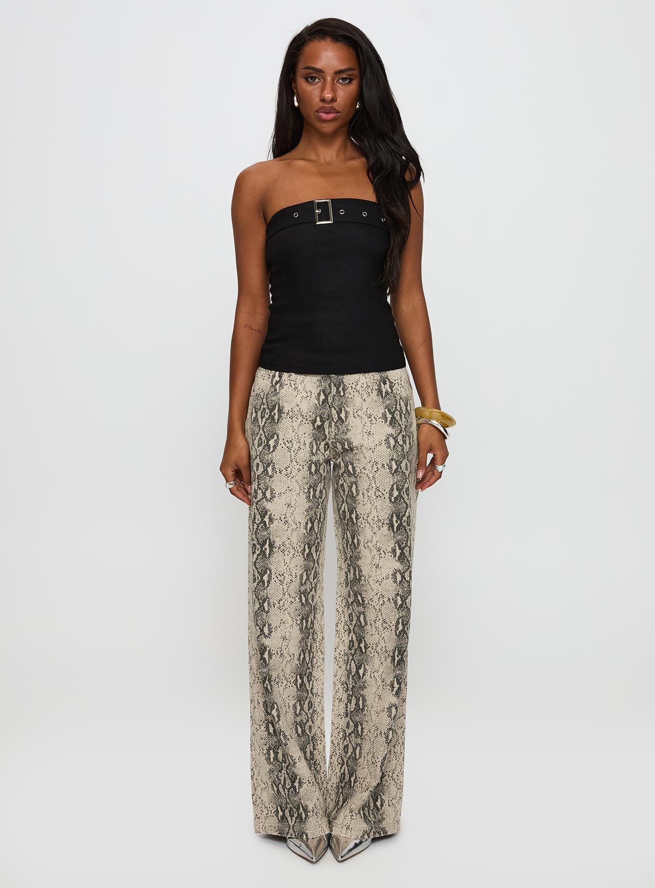 Serpentina Low Rise Straight Leg Jeans Snake