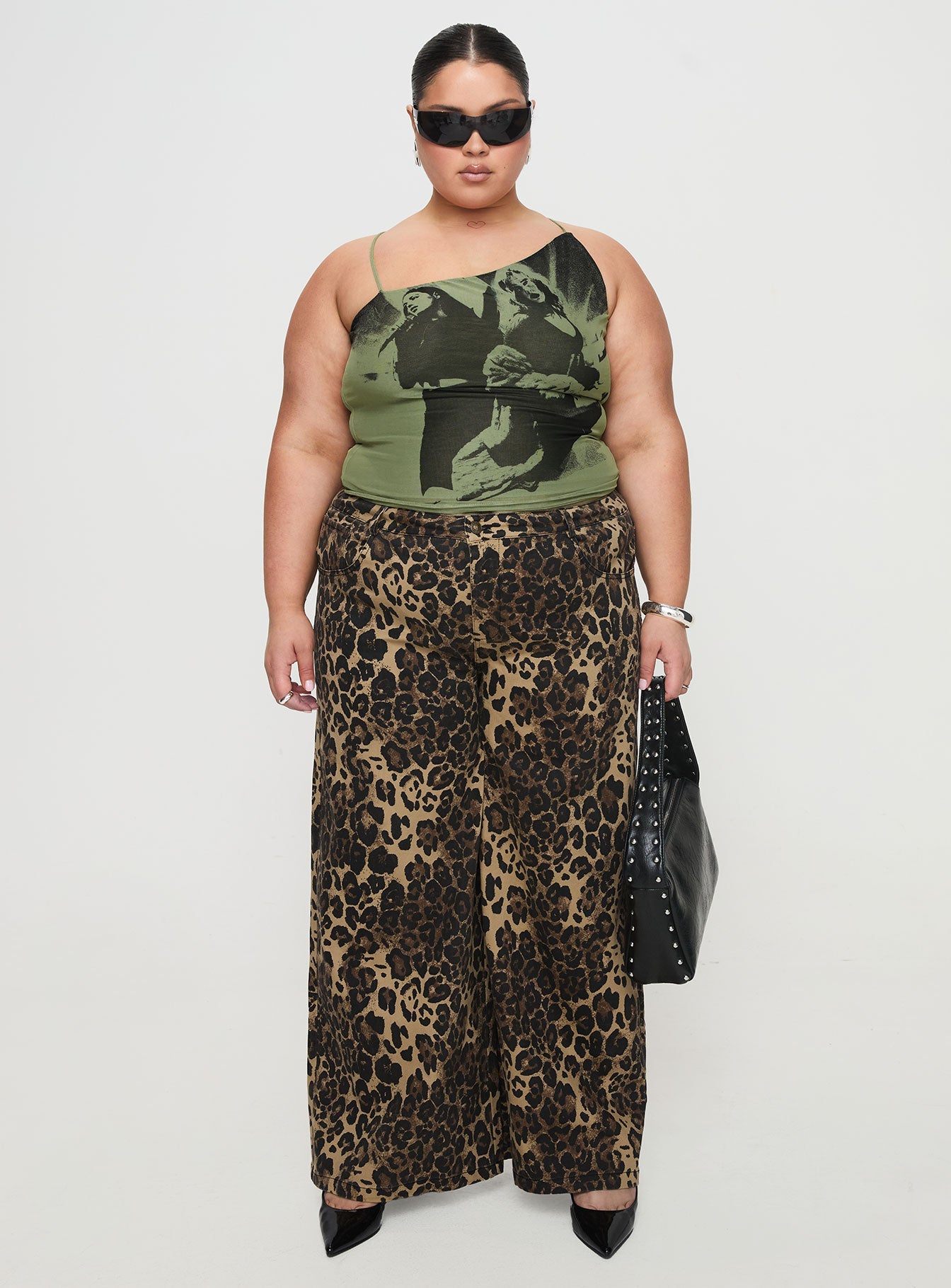 Pantar Low Rise Pants Leopard Curve