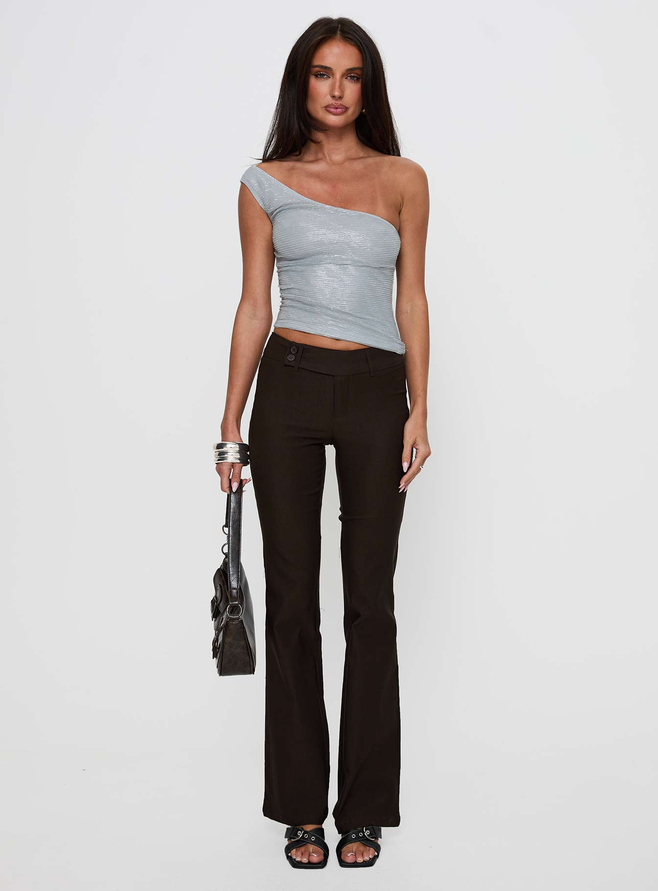 Kinkirk Flared Pants Chocolate Tall