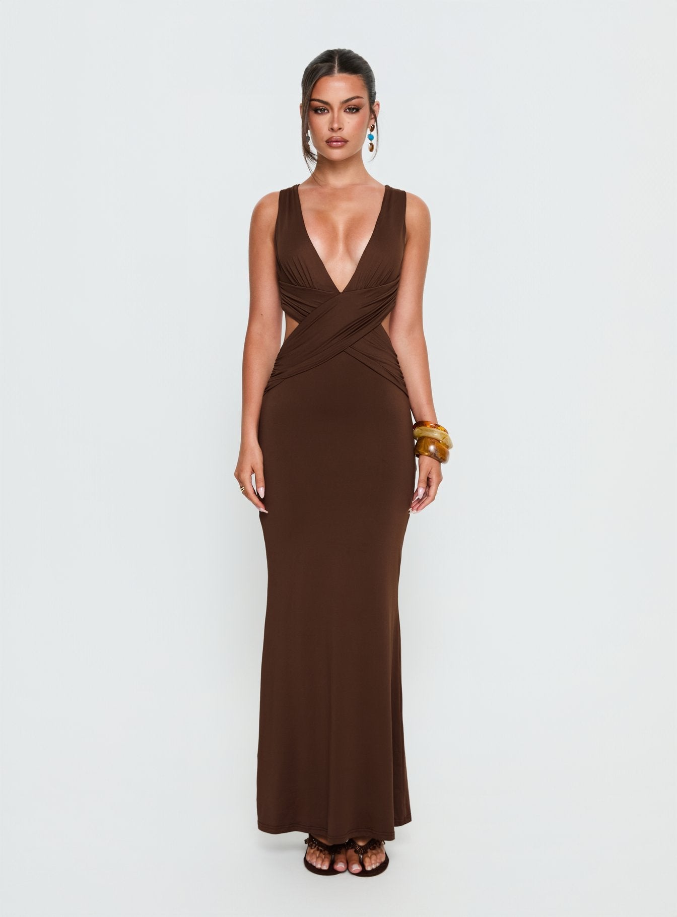 Bambia Maxi Dress Dark Brown