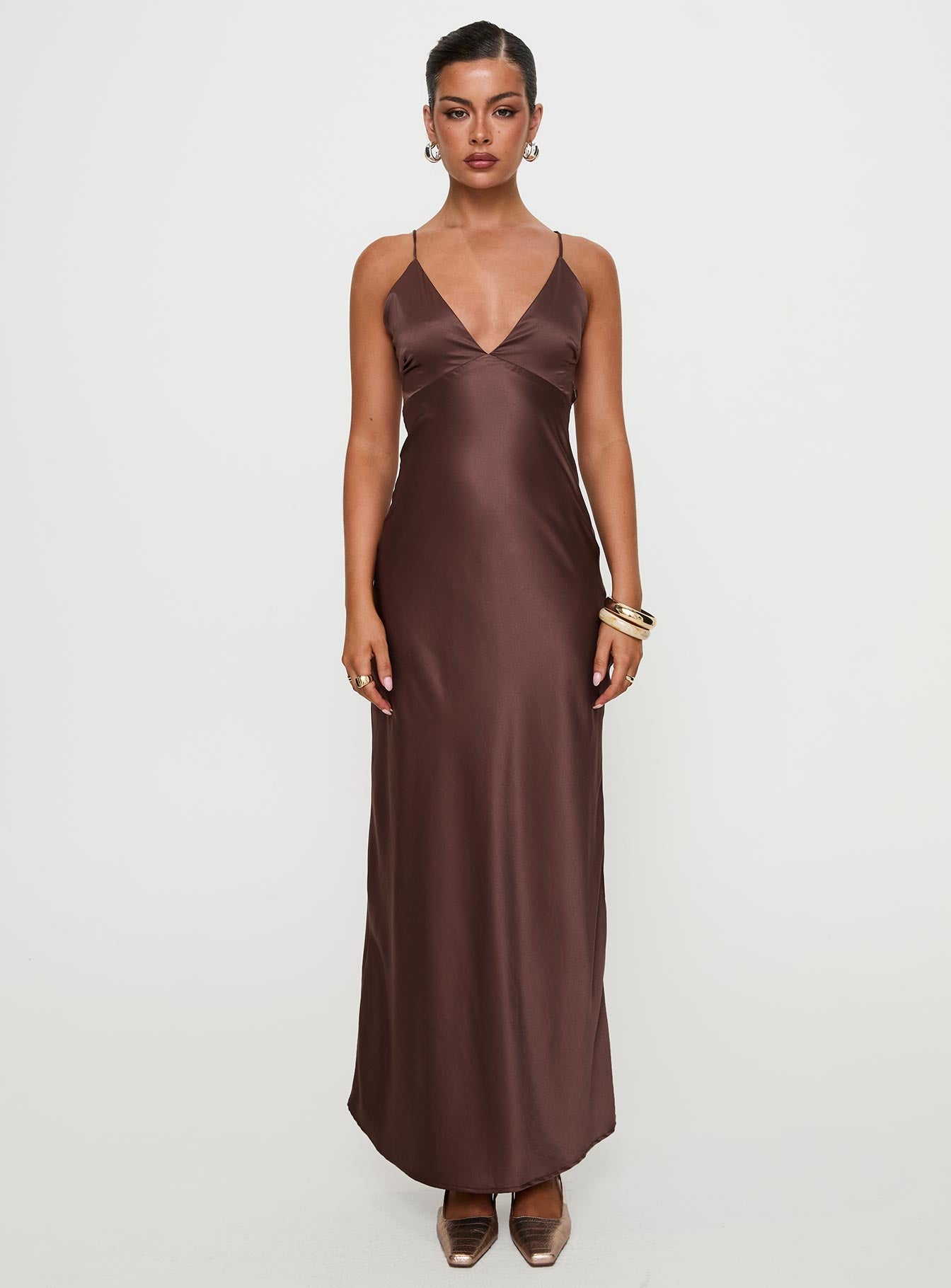 Angels Only Maxi Dress Chocolate