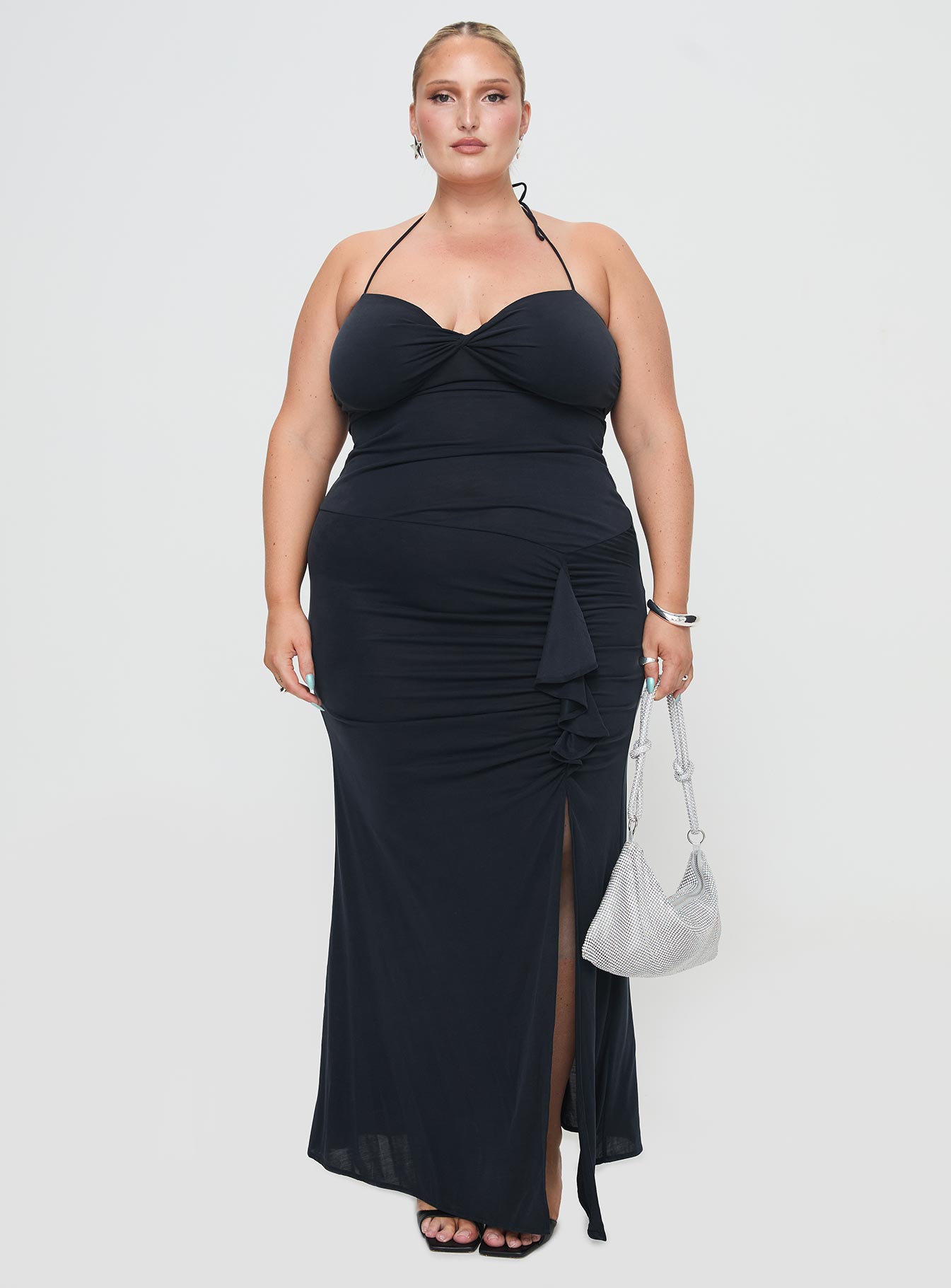 Destinations Maxi Dress Navy Curve