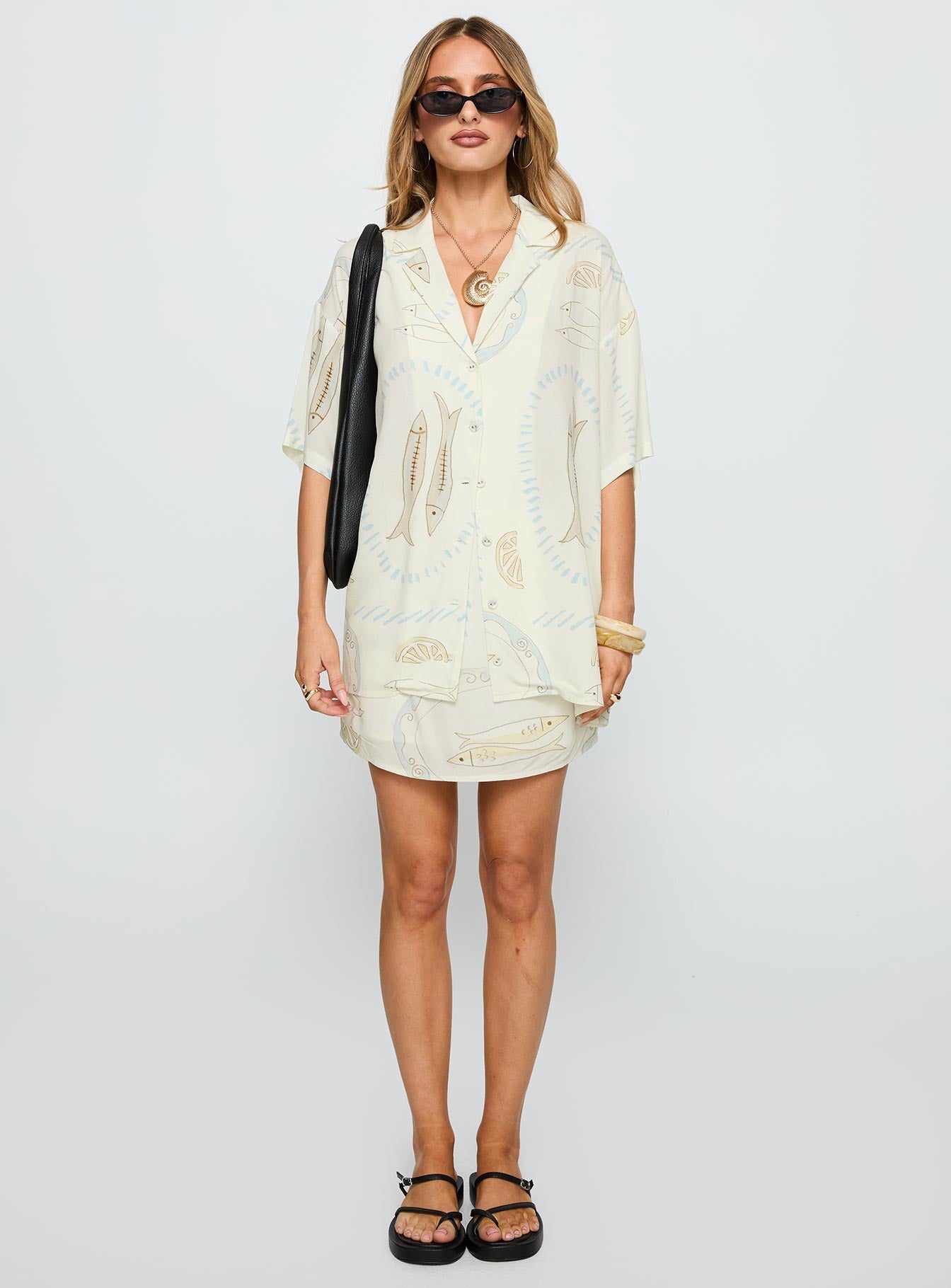 Caraliia Mini Skirt Cream