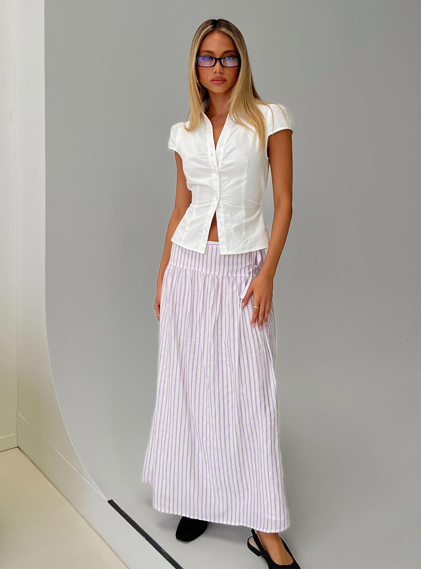 Antheia Maxi Skirt White Multi