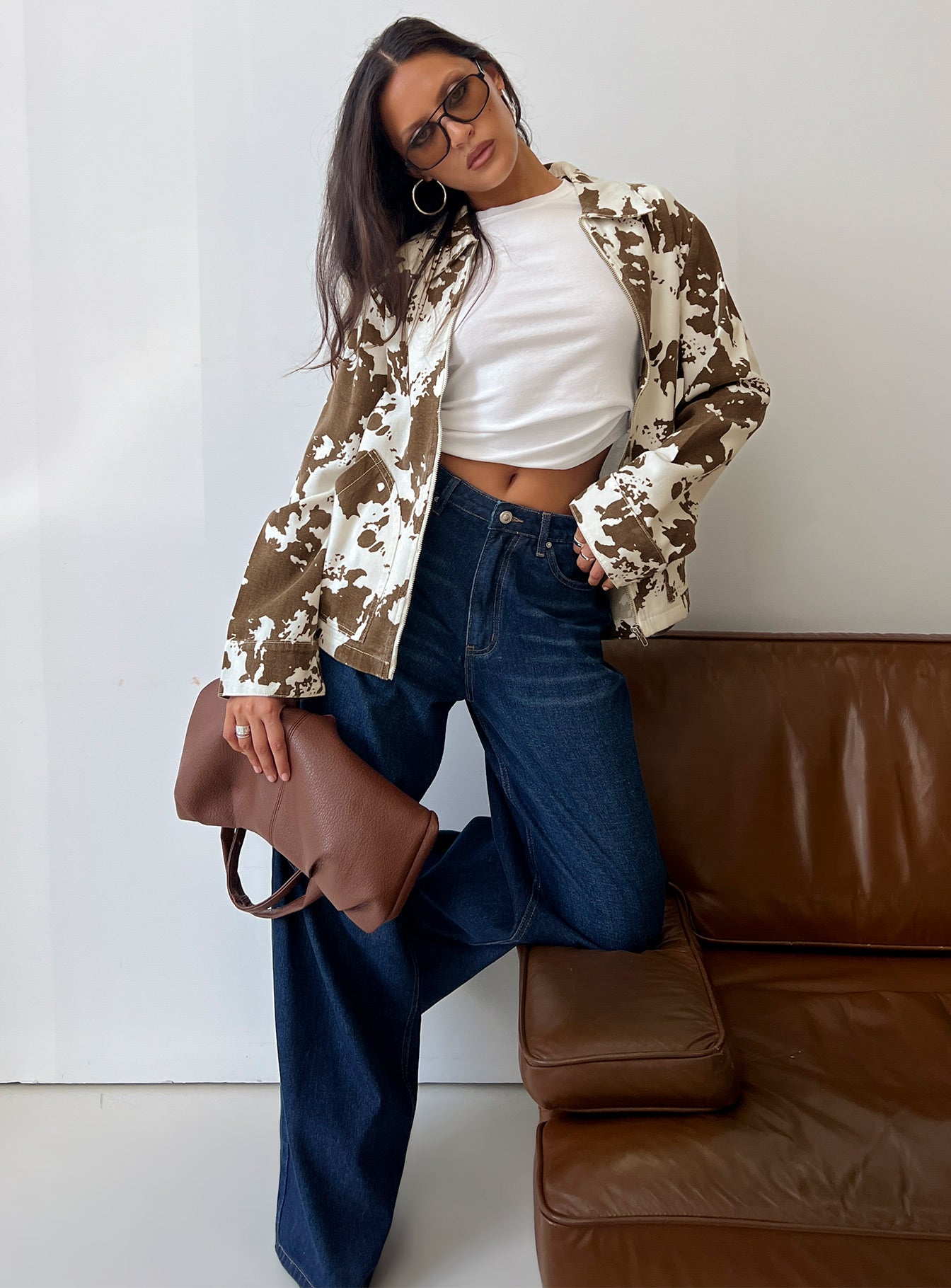 Another Life Zip Through Jacket Cow