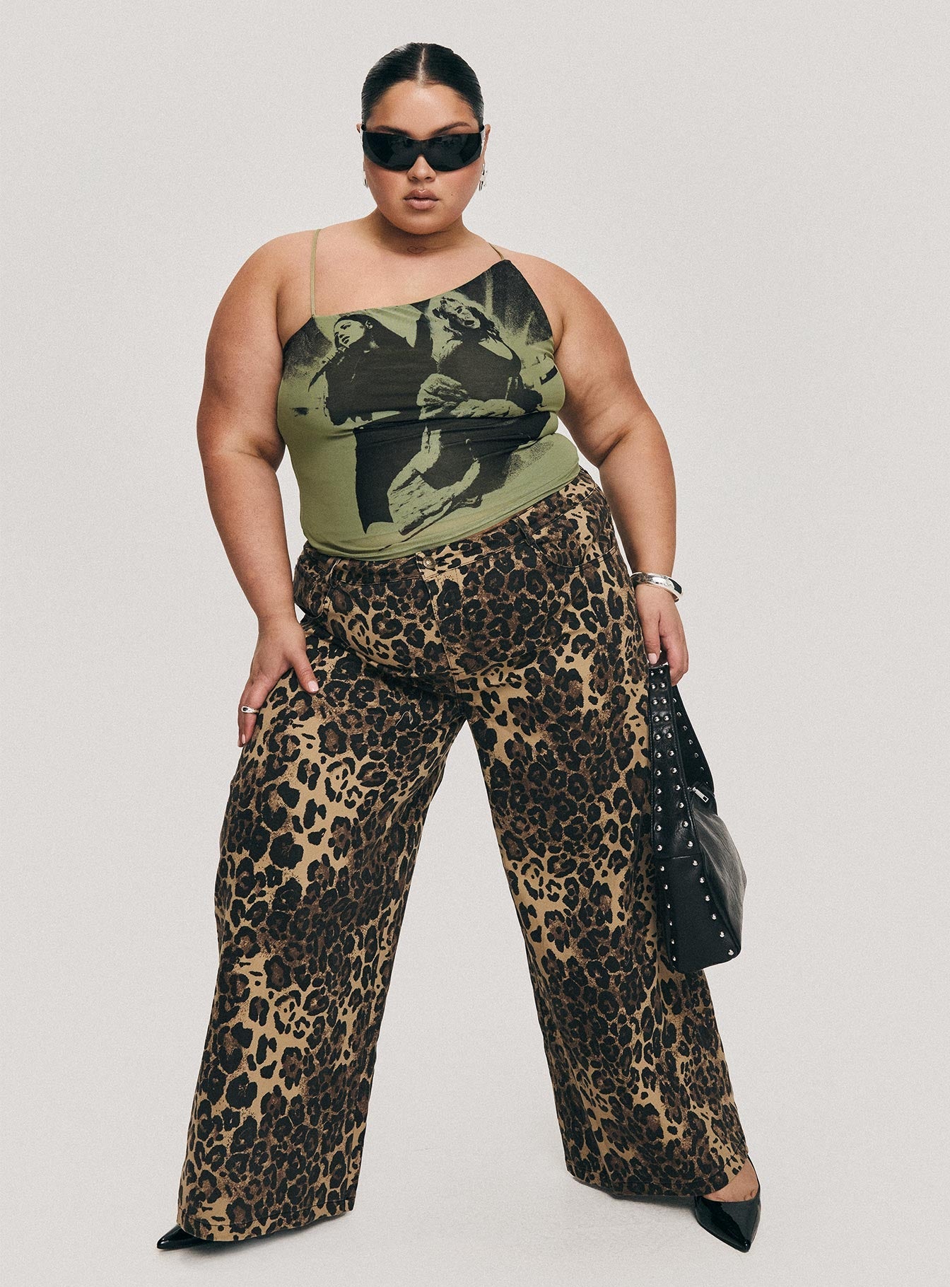 Pantar Low Rise Pants Leopard Curve