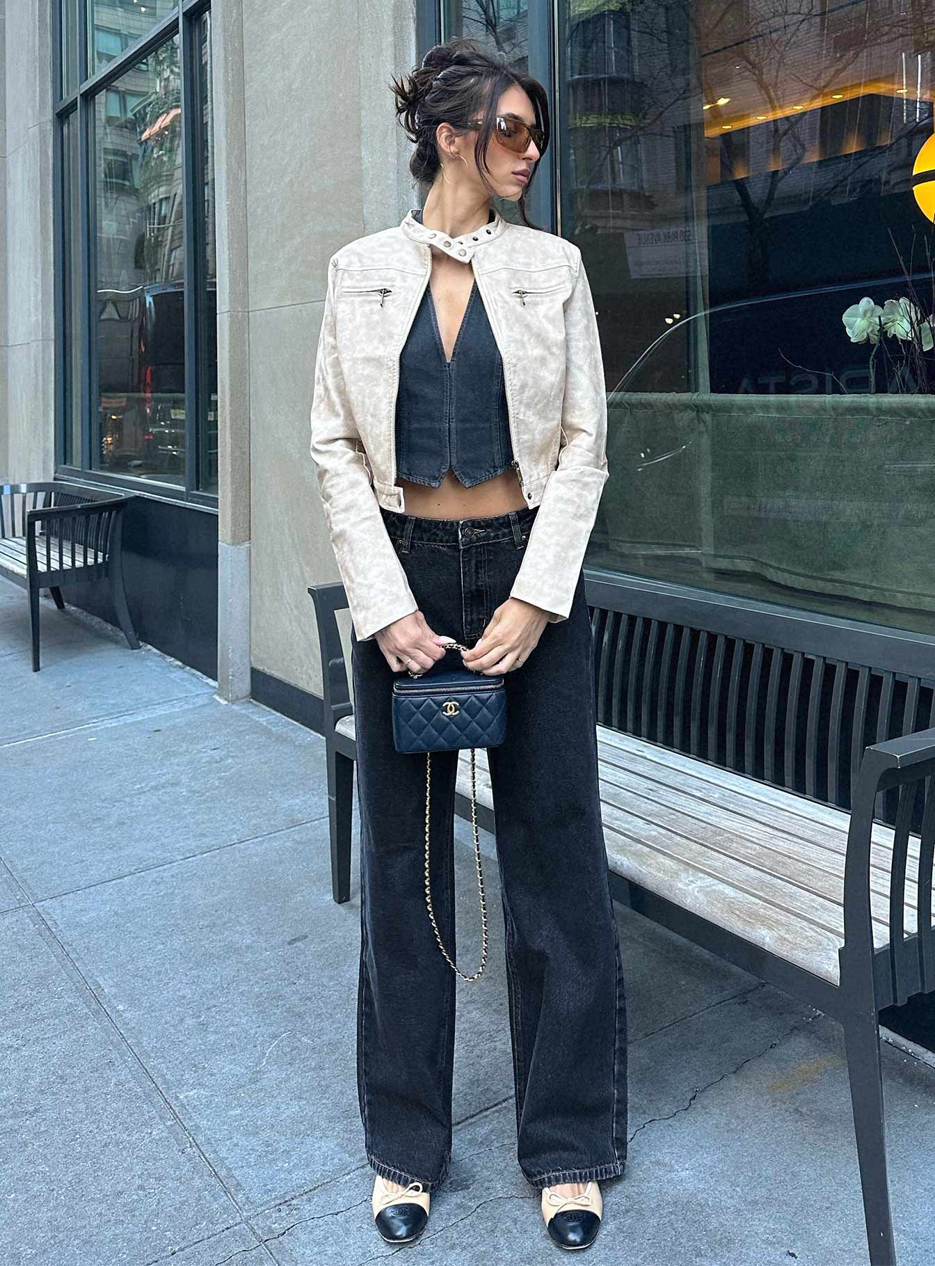 Top Model Low Rise Straight Leg Jeans Charcoal