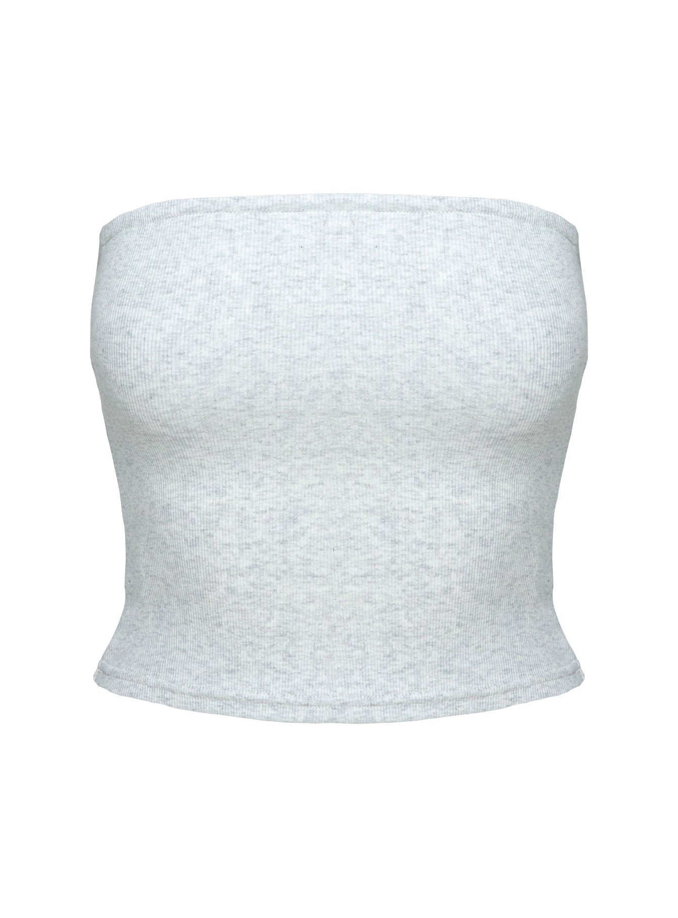 Baseline Strapless Rib Top Grey