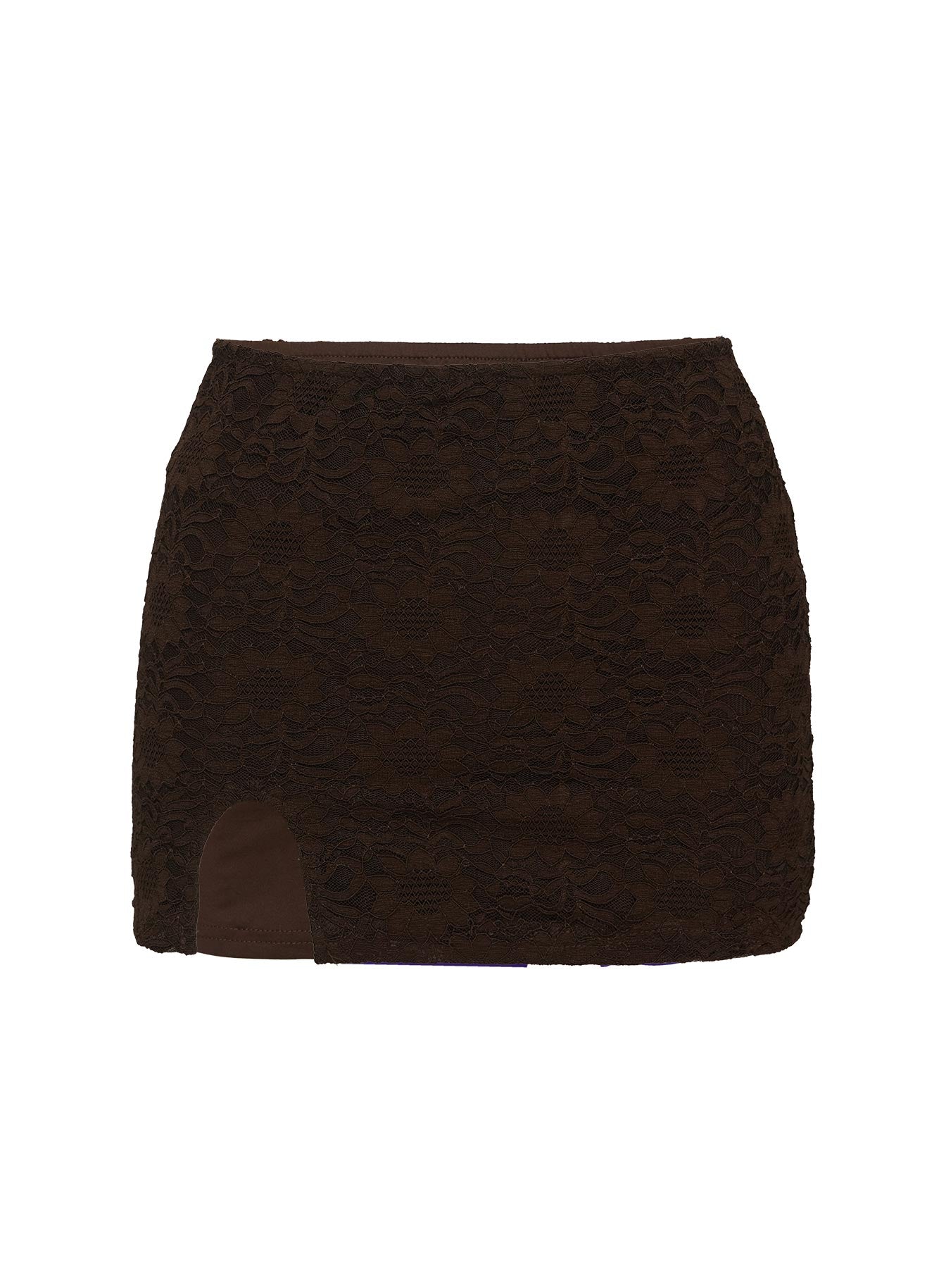 Bennington Lace Mini Skirt Brown