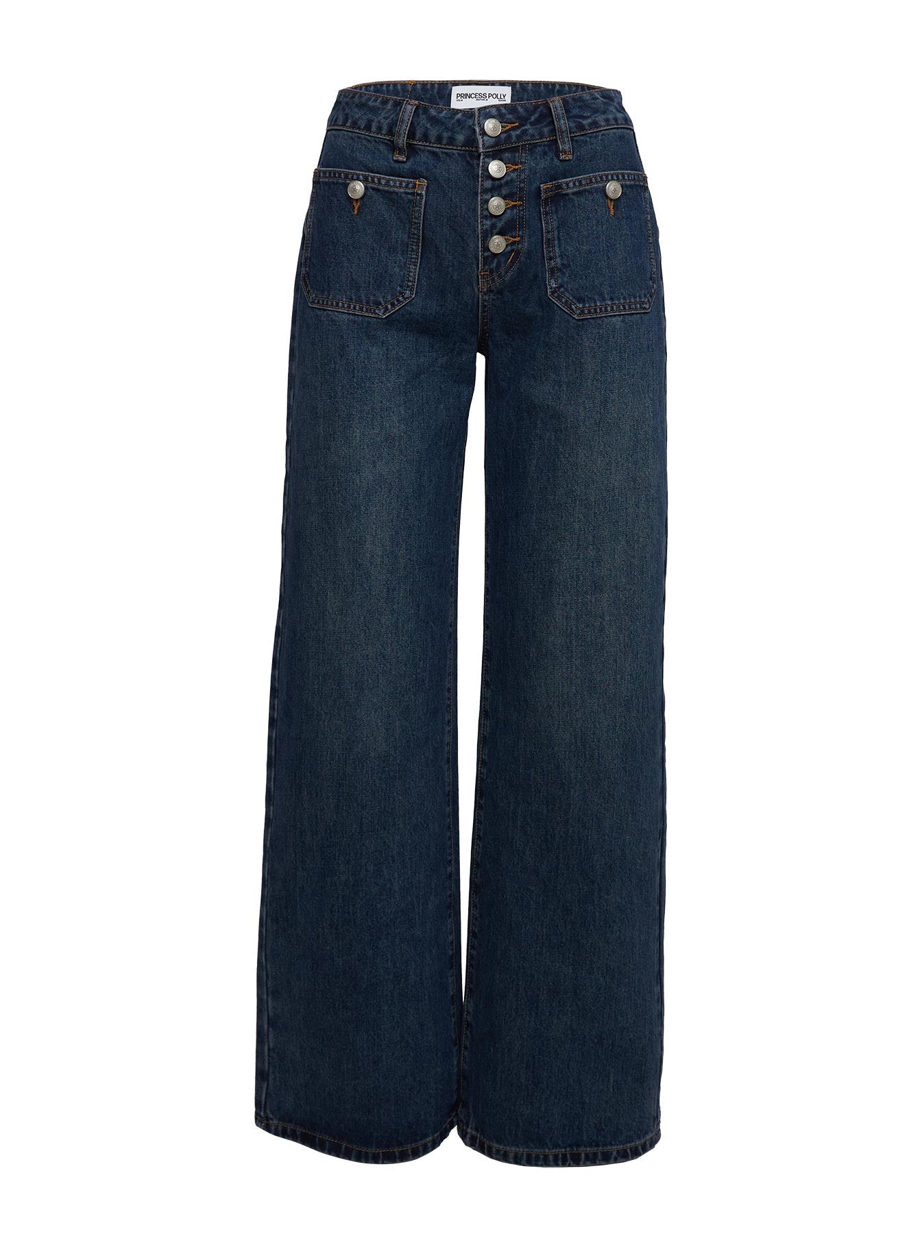 Carianne Low Rise Wide Leg Jeans Dark Wash