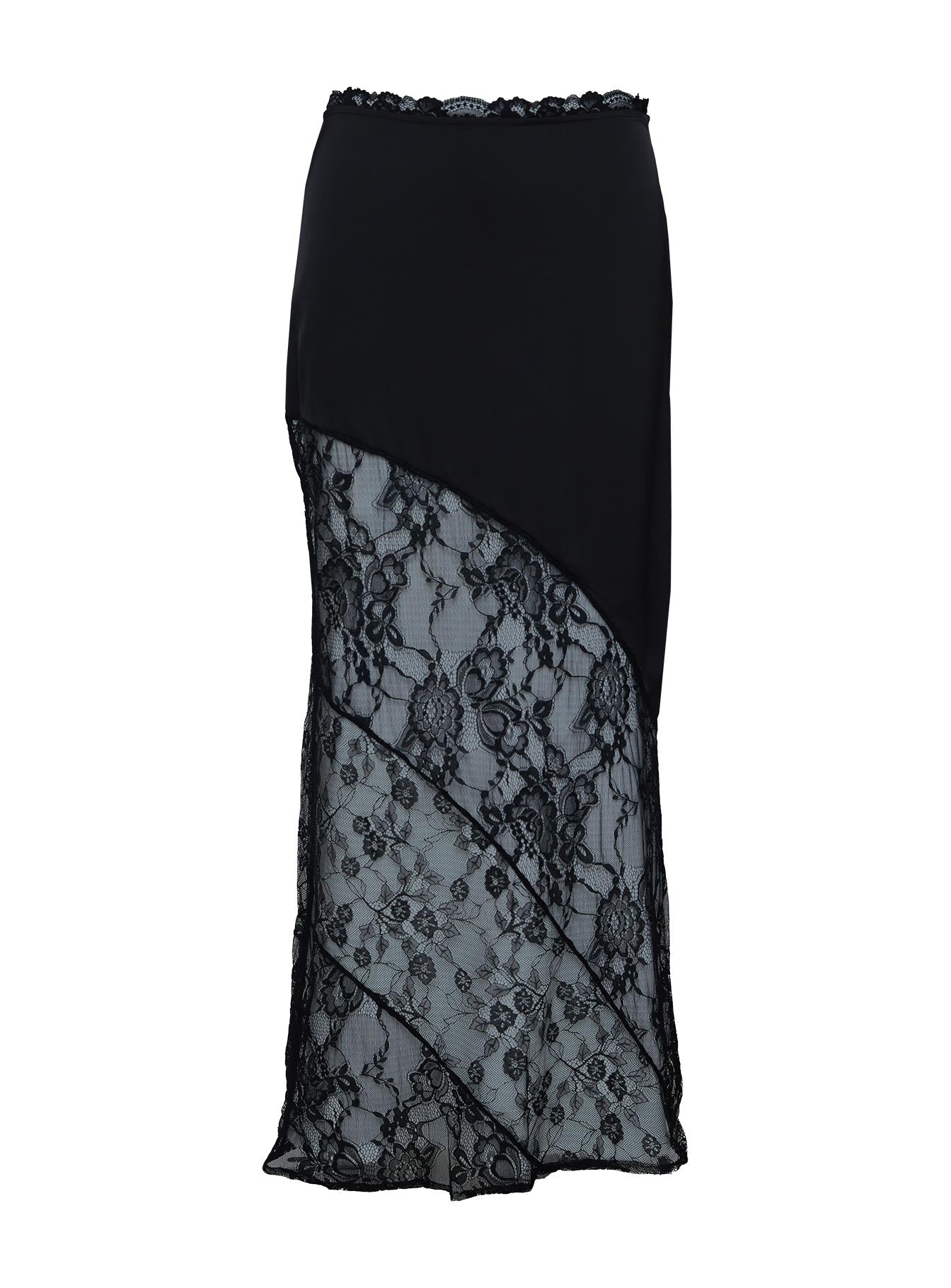 Castelli Lace Maxi Skirt Black