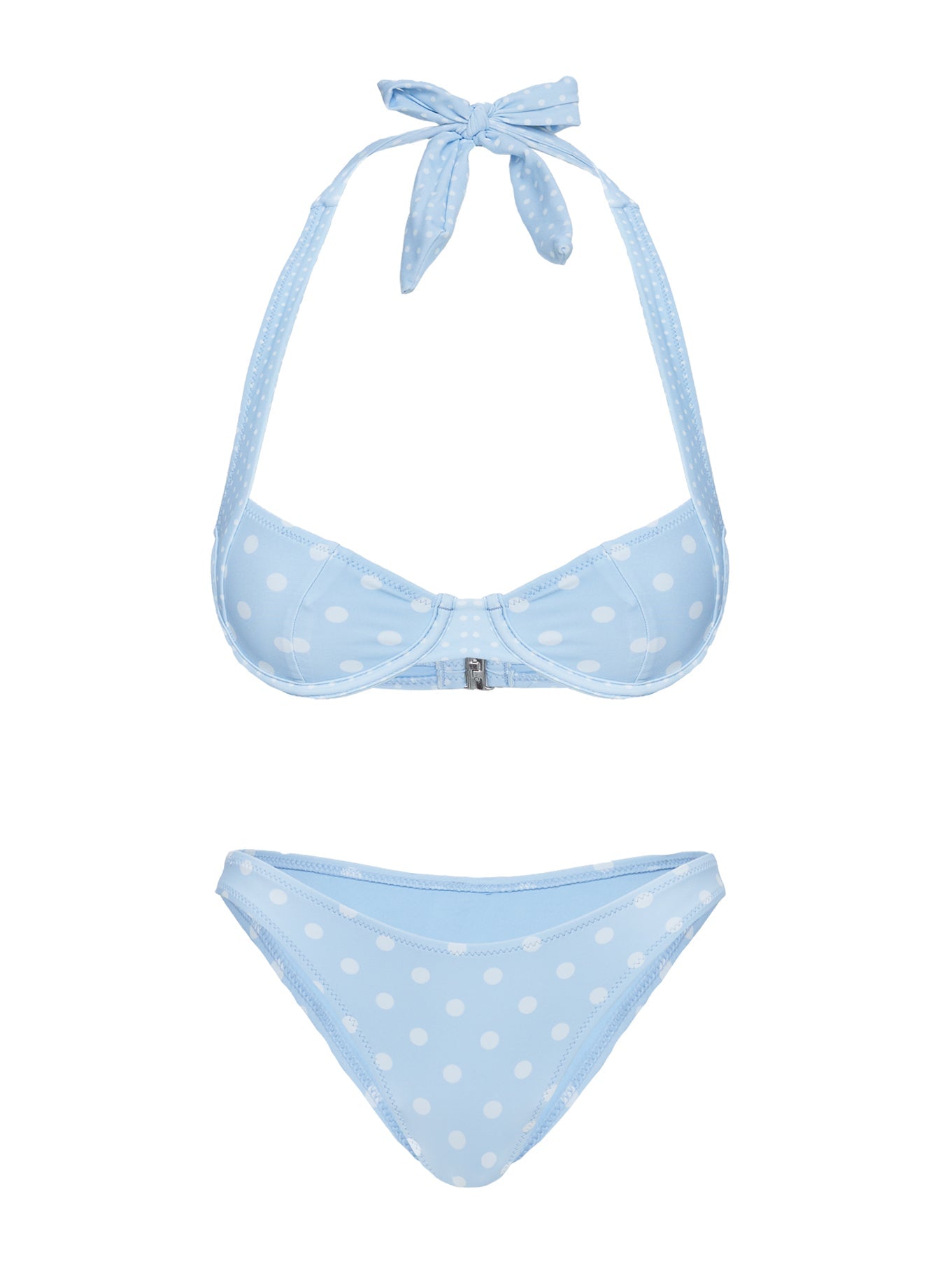 Harpie Underwire Bikini Top Blue / Polka Dot