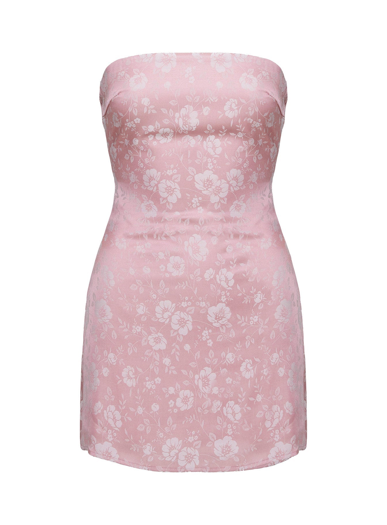 Ramie Strapless Mini Dress Dusty Pink Tall