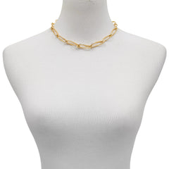 Goldtone Twisted Link Chain Necklace