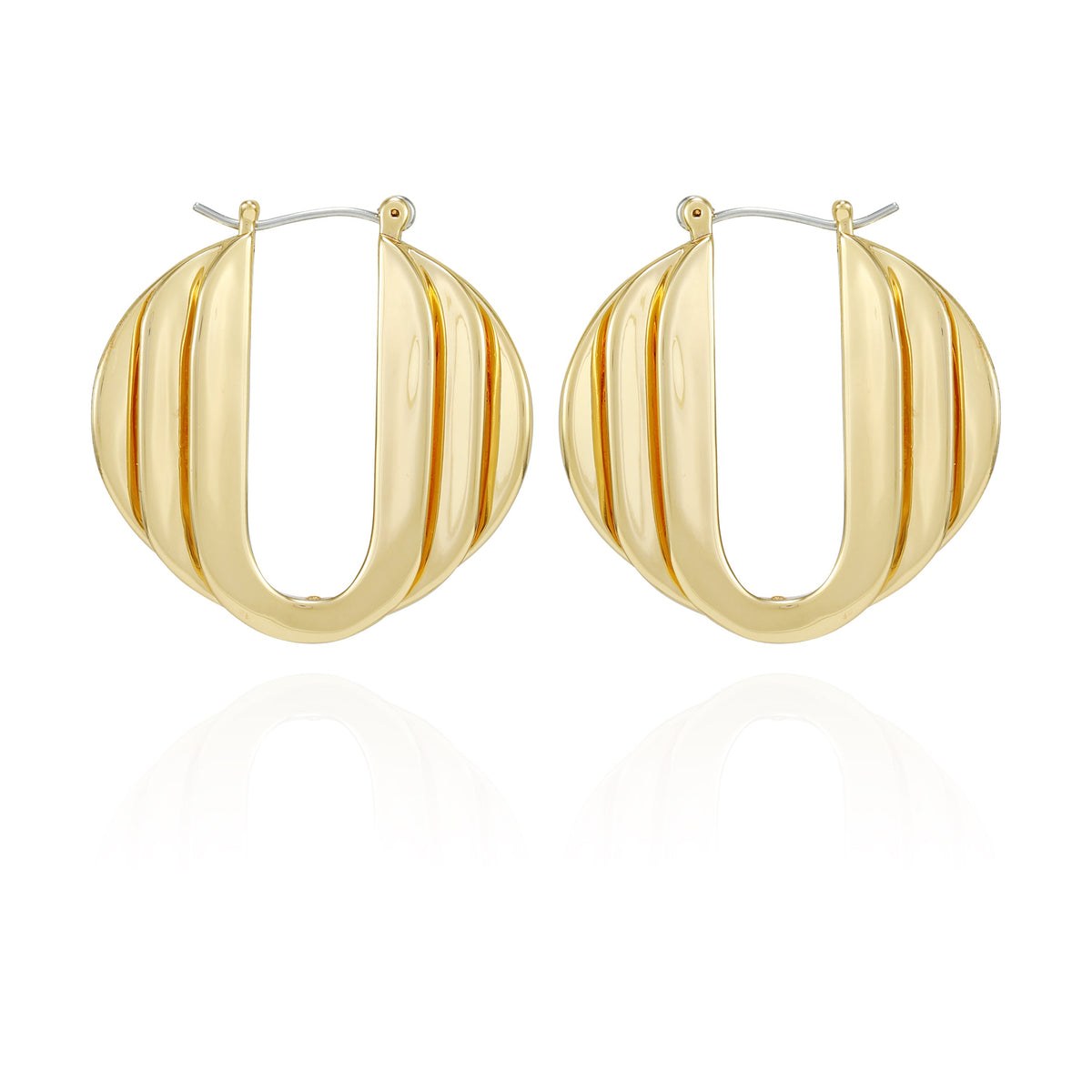 Stacked Link Hoop Earrings
