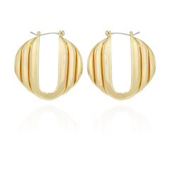 Stacked Link Hoop Earrings