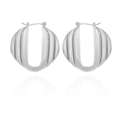 Stacked Link Hoop Earrings