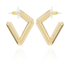 Diamond Shaped Hoop Earrings