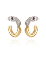 Goldtone & Crystal Hoop Earrings