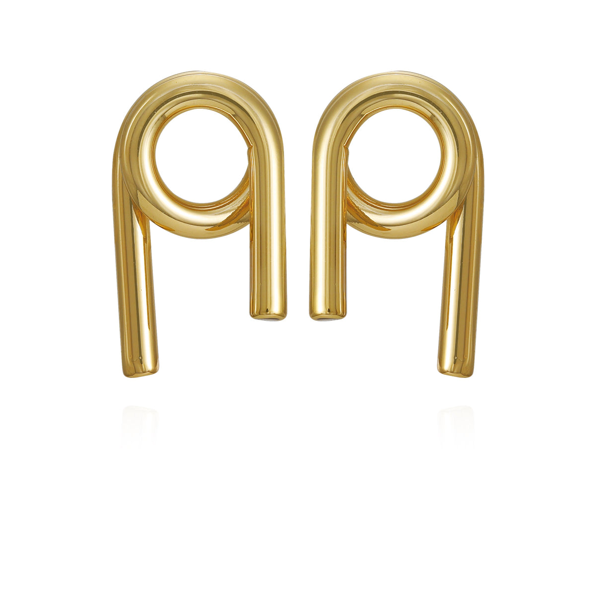 Goldtone Short Twisted Drop Earrings