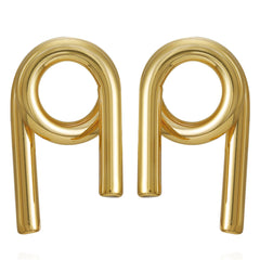 Goldtone Short Twisted Drop Earrings