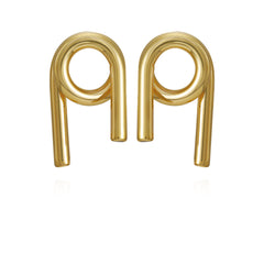 Goldtone Short Twisted Drop Earrings