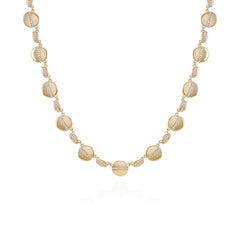 Goldtone Pave Multi-Coin Statement Necklace