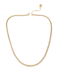 Goldtone Fancy Curb Necklace