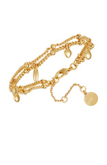 Goldtone Multi Charm Bracelet