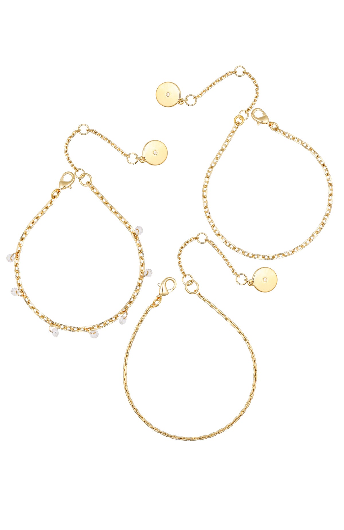 Goldtone Chain Bracelet Set
