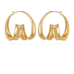 Goldtone Spiral Hoop Earrings