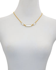 Goldtone Stone Collar Necklace