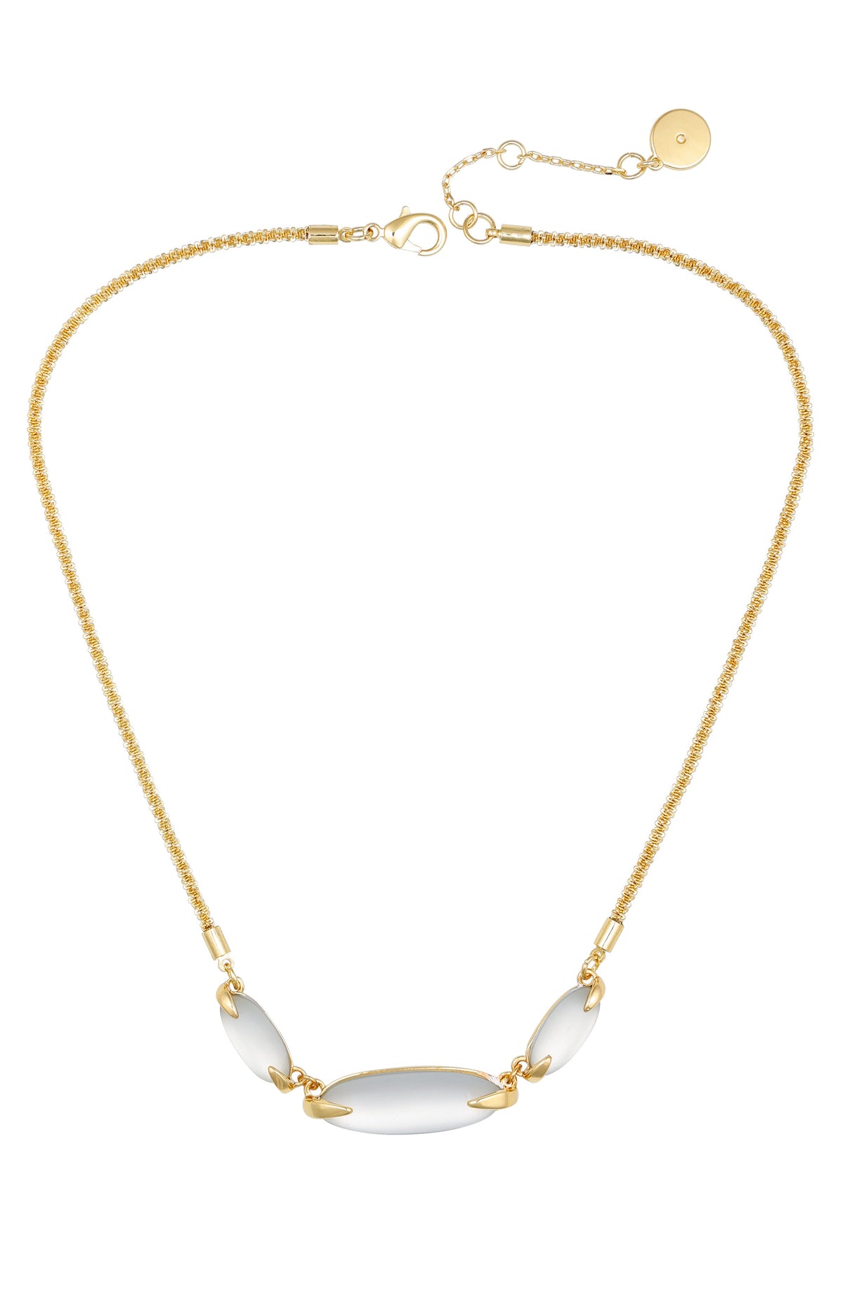 Goldtone Stone Collar Necklace