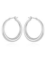Classic Silvertone Hoop Earrings