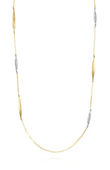 Two Tone Long Chain Necklace