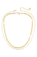 Layered Goldtone Chain Necklace