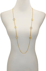 Signature Mixed Link Pavé Long Necklace