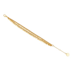Triple Row Goldtone Bracelet