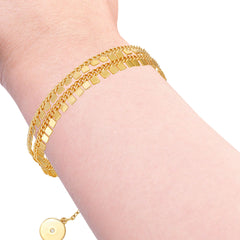 Triple Row Goldtone Bracelet