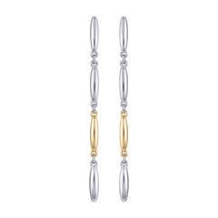 Two Tone Drop Earrings