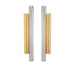Two Tone Linear Earrings