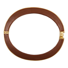 Brown Hinged Cuff Bracelet