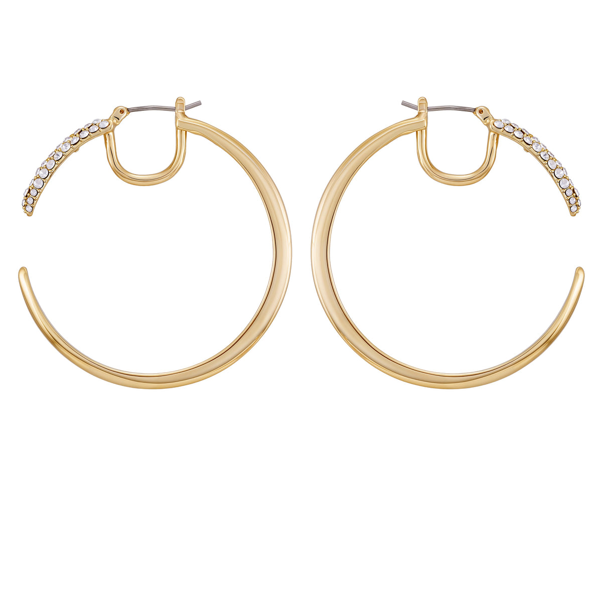 Crystal Pavé Large Hoop Earrings