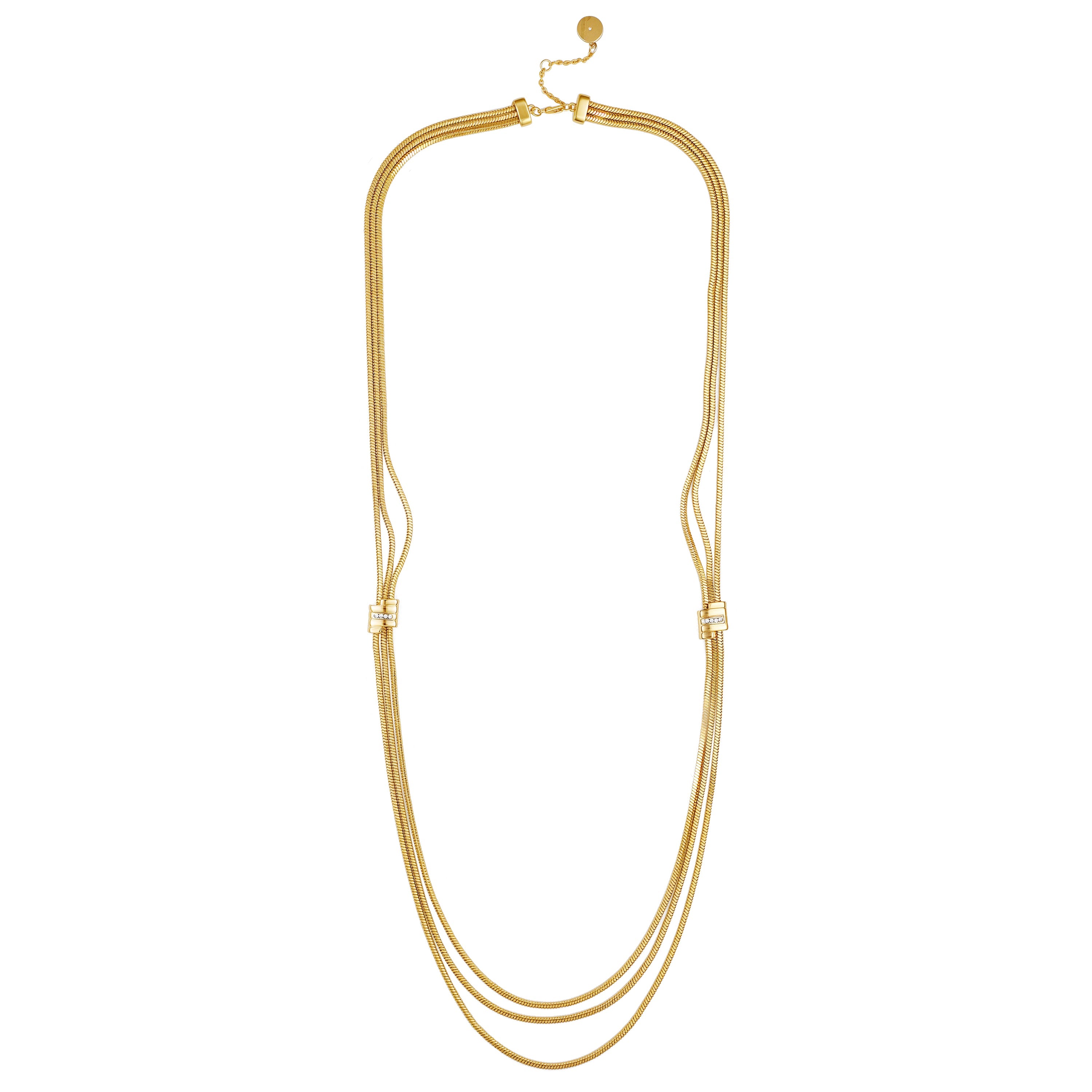 Multi Strand Goldtone Necklace